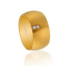 Gumusbox - ALTIN YALDIZLI TEK BAYAN ÇELİK ALYANS