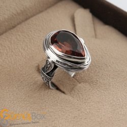 Gumusbox - DAMLA MODELİ ZULTANİT TAŞLI GÜMÜŞ BAYAN YÜZÜK