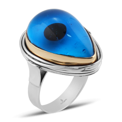 Gumusbox - DAMLA NAZAR BONCUĞU 925 AYAR GÜMÜŞ BAYAN YÜZÜK