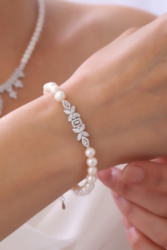 Gumusbox - DOĞAL İNCİ BİLEKLİK GB7108