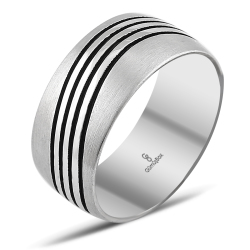 Gumusbox - EL İŞÇİLİĞİ 925 AYAR GÜMÜŞ ERKEK ALYANS