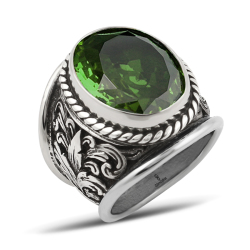 Gumusbox - EL İŞÇİLİĞİ RENK DEĞİŞTİREN ZULTANİT TAŞLI 925 AYAR GÜMÜŞ YÜZÜK