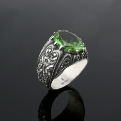 Gumusbox - ERZURUM EL İŞİ ÖZEL TASARIM ZULTANİT TAŞLI GÜMÜŞ YÜZÜK