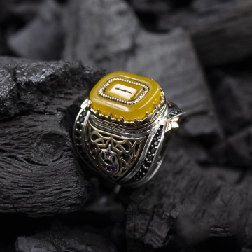 Gumusbox - Eski Usul İslam Usta Hakim-i Zırh Modeli Gümüş Yüzük