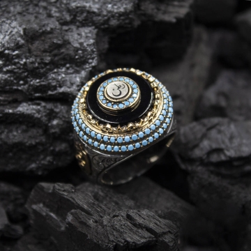 Gumusbox - Eski Usul İslam Usta İhtişam Modeli Gümüş Yüzük