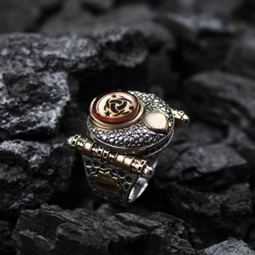 Gumusbox - Eski Usul İslam Usta Şahi Modeli Gümüş Yüzük