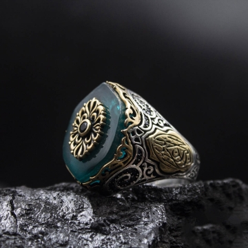 Gumusbox - Eski Usul İslam Usta Tumturak Modeli Gümüş Yüzük