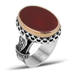 Gumusbox - İSKENDER MODELİ AKİK TAŞLI 925 AYAR GÜMÜŞ YÜZÜK