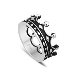 Gumusbox - KRAL TACI 925 AYAR GÜMÜŞ ERKEK ALYANS