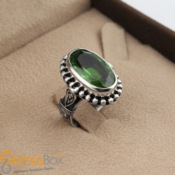 Gumusbox - MEKİK TAŞLI RENK DEĞİŞTİREN GÜMÜŞ BAYAN YÜZÜK