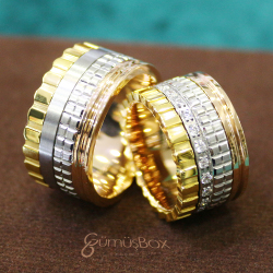 ÖZEL TASARIM ÇİFT ÇELİK ALYANS - 2