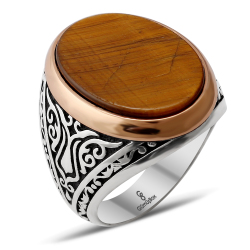 Gumusbox - ÖZEL TASARIM DOĞAL TAŞLI GÜMÜŞ YÜZÜK