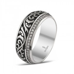 Gumusbox - ÖZEL TASARIM EL YAPIMI GÜMÜŞ BAYAN ALYANS