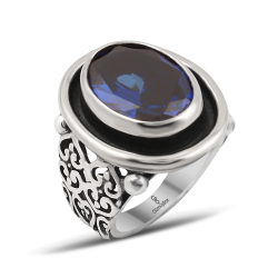 Gumusbox - ÖZEL TASARIM EL YAPIMI ZİRKON TAŞLI GÜMÜŞ YÜZÜK