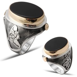 Gumusbox - ÖZEL TASARIM MEVLANA SEMAZEN FİGÜRLÜ GÜMÜŞ YÜZÜK