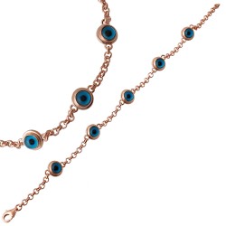 Gumusbox - ÖZEL TASARIM NAZAR BONCUKLU GÜMÜŞ BİLEKLİK