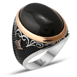 Gumusbox - ÖZEL TASARIM ONİKS TAŞLI GÜMÜŞ YÜZÜK