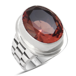 Gumusbox - Özel Tasarım Rolex Modeli Renk Değiştiren 'Zultanit' Taşlı Gümüş Yüzük