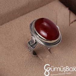 Gumusbox - ÖZEL TASARIM AKİK TAŞI BAYAN YÜZÜK