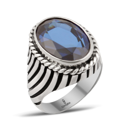 Gumusbox - ÖZEL TASARIM ZİRKON TAŞLI GÜMÜŞ YÜZÜK