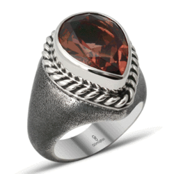 Gumusbox - ÖZEL TASARIM ZULTANİT DAMLA TAŞ BAYAN GÜMÜŞ YÜZÜK