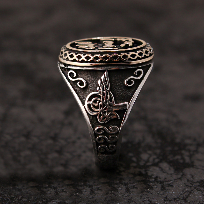 Peygamber Mührü Gümüş Yüzük Orijinal Gumusbox Kalitesi