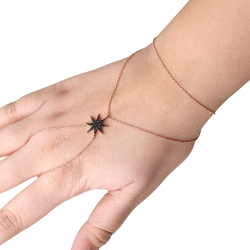 Gumusbox - TEK YILDIZ GÜMÜŞ ROSE KAPLAMA ŞAHMARAN