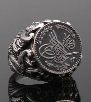 Gumusbox - Tuğralı Tasarım Gümüş Yüzük