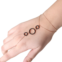 Gumusbox - ÜÇ HALKA ZİRKON TAŞLI GÜMÜŞ ŞAHMARAN