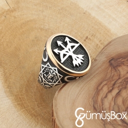 Gumusbox - ÜÇOK OĞUZ BOYU GÜMÜŞ ERKEK YÜZÜK