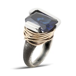 Gumusbox - ÖZEL TASARIM PARLEMENT ZİRKON TAŞLI YÜZÜK