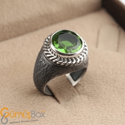 Gumusbox - ZULTANİT TAŞLI KARARTMA GÜMÜŞ YÜZÜK